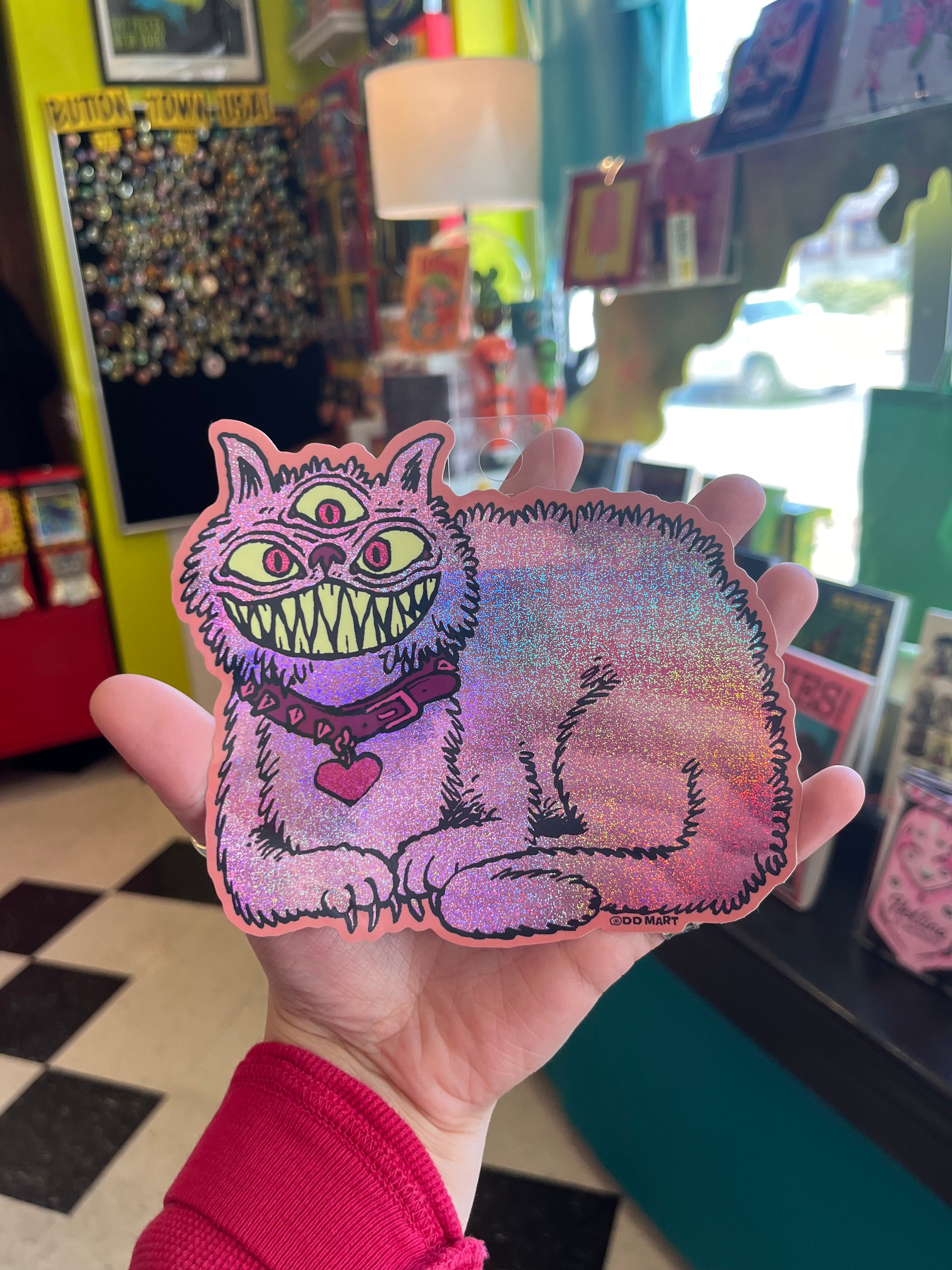 ODD MART Sparklepuss: The Cat from Hell Sticker!