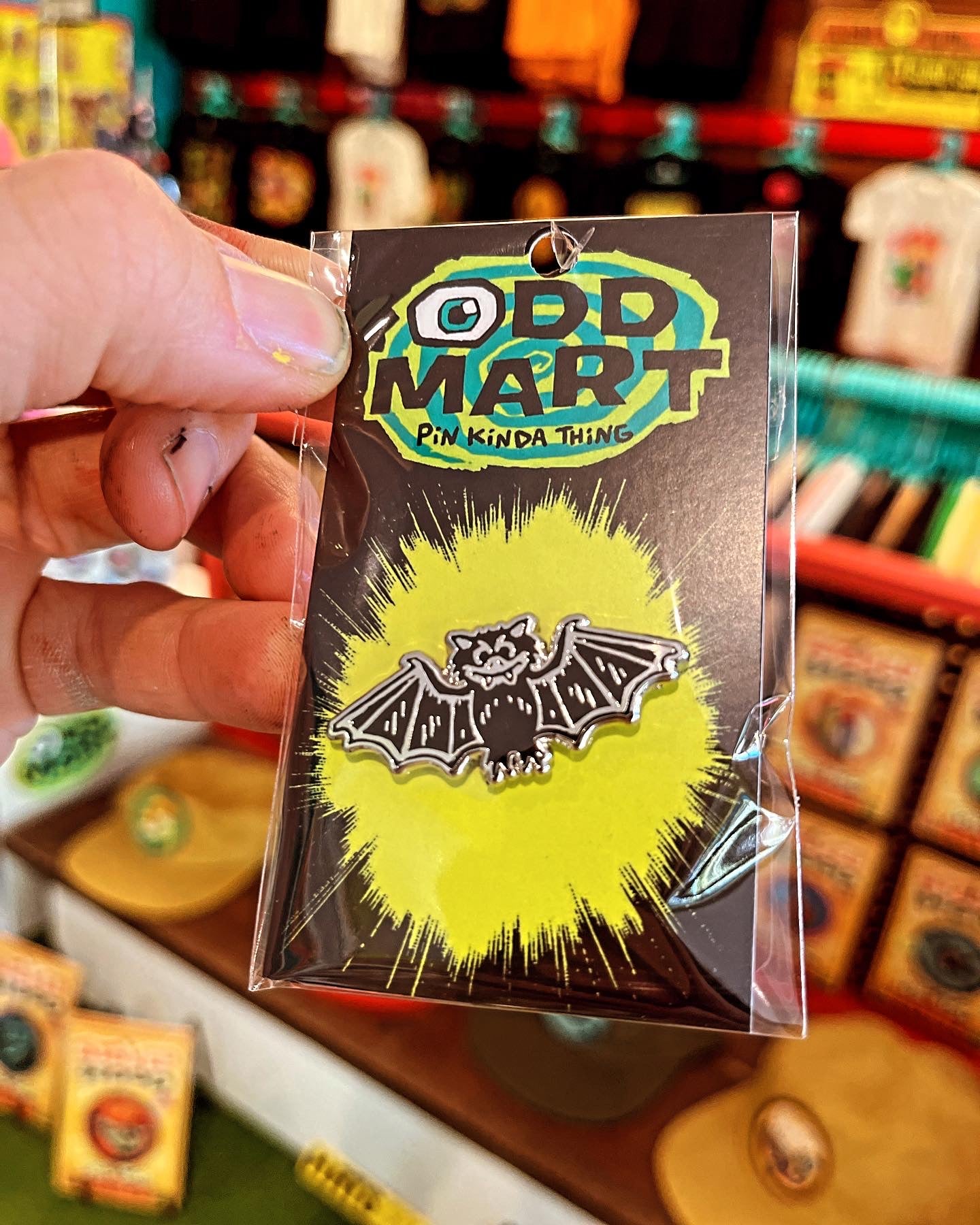 Odd Mart Silver Bat Pin