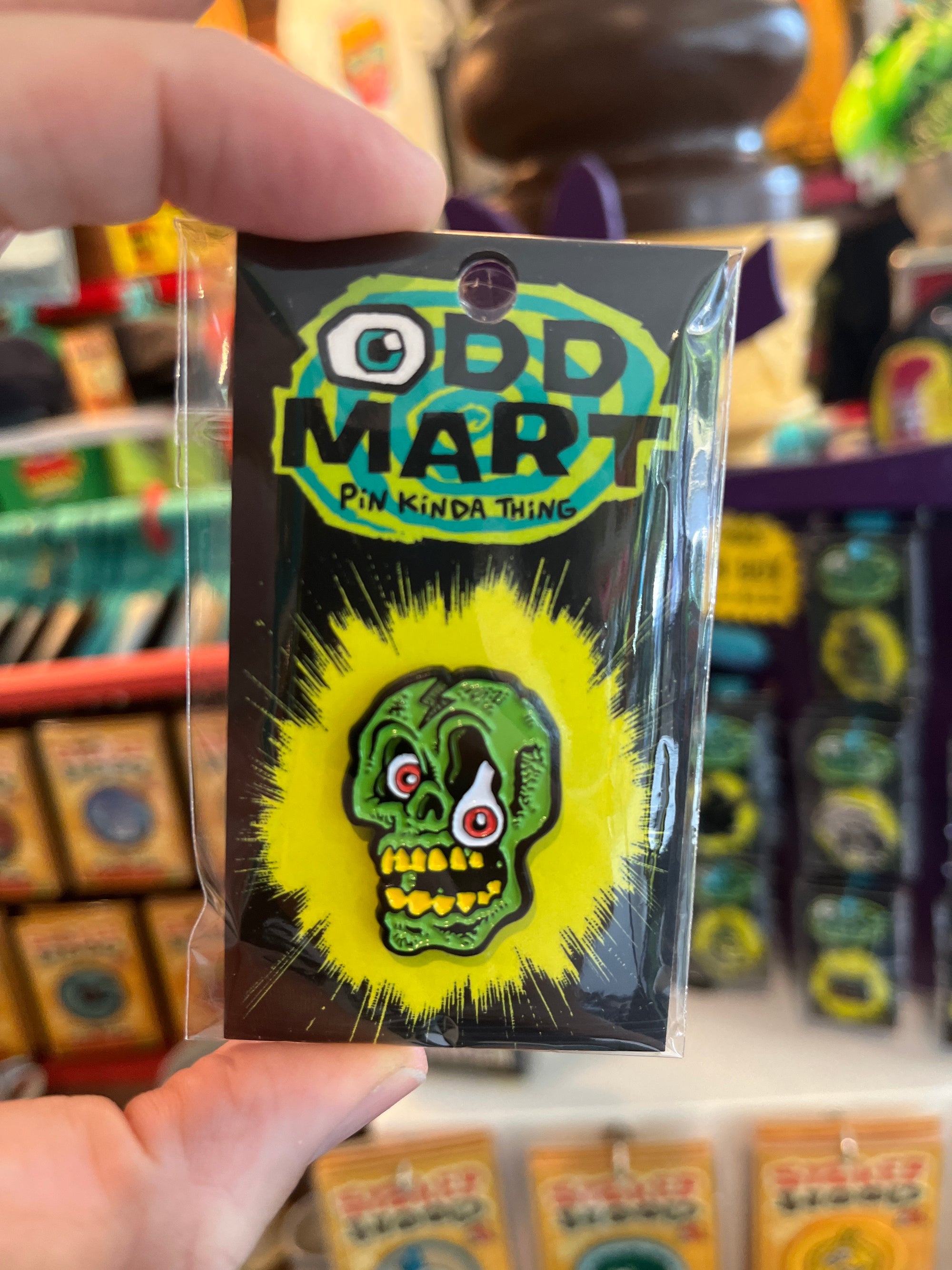 ODD MART  Terror of the green Skull pin