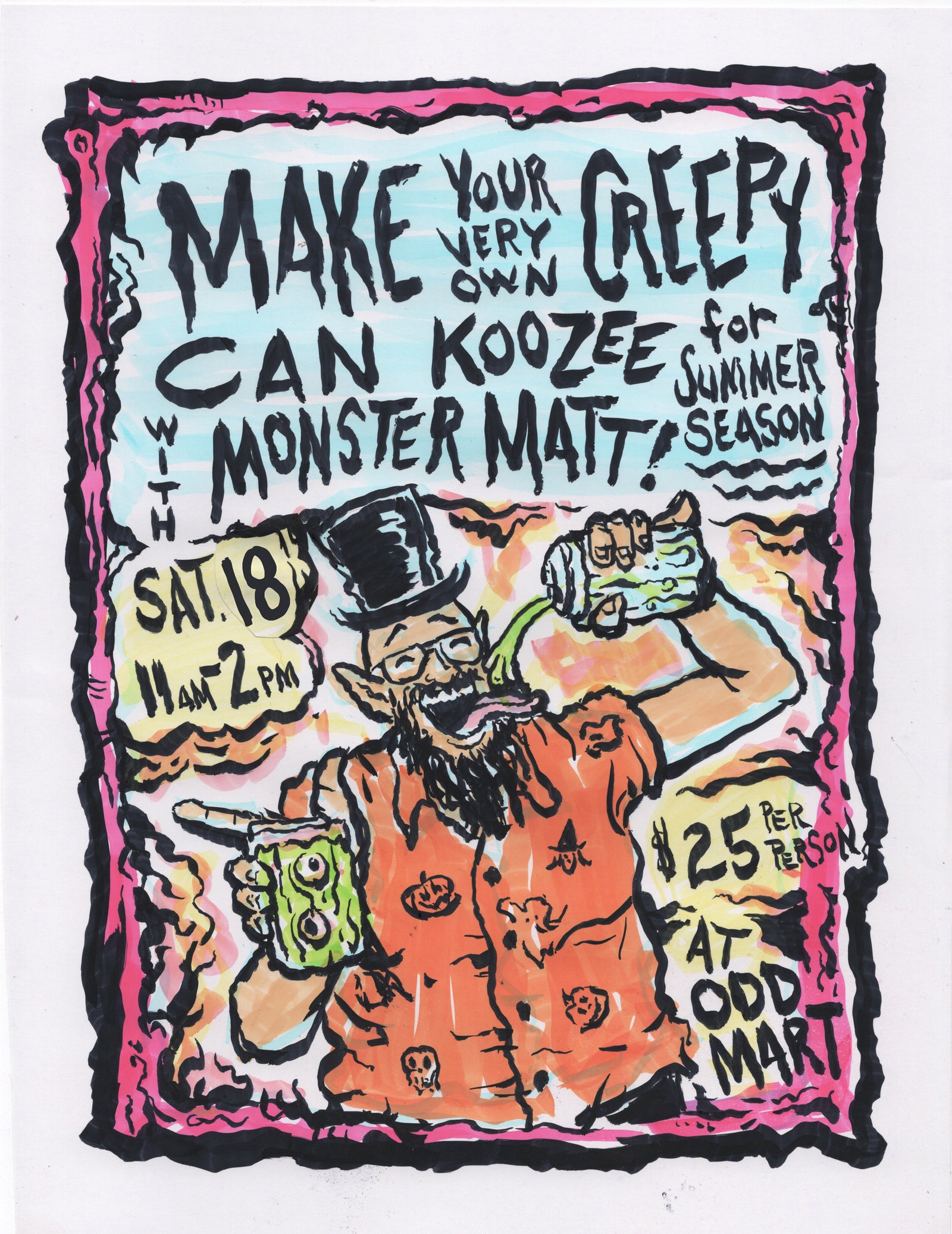 Monster Matt's Creepy Can Koozee Class July 18th 2026