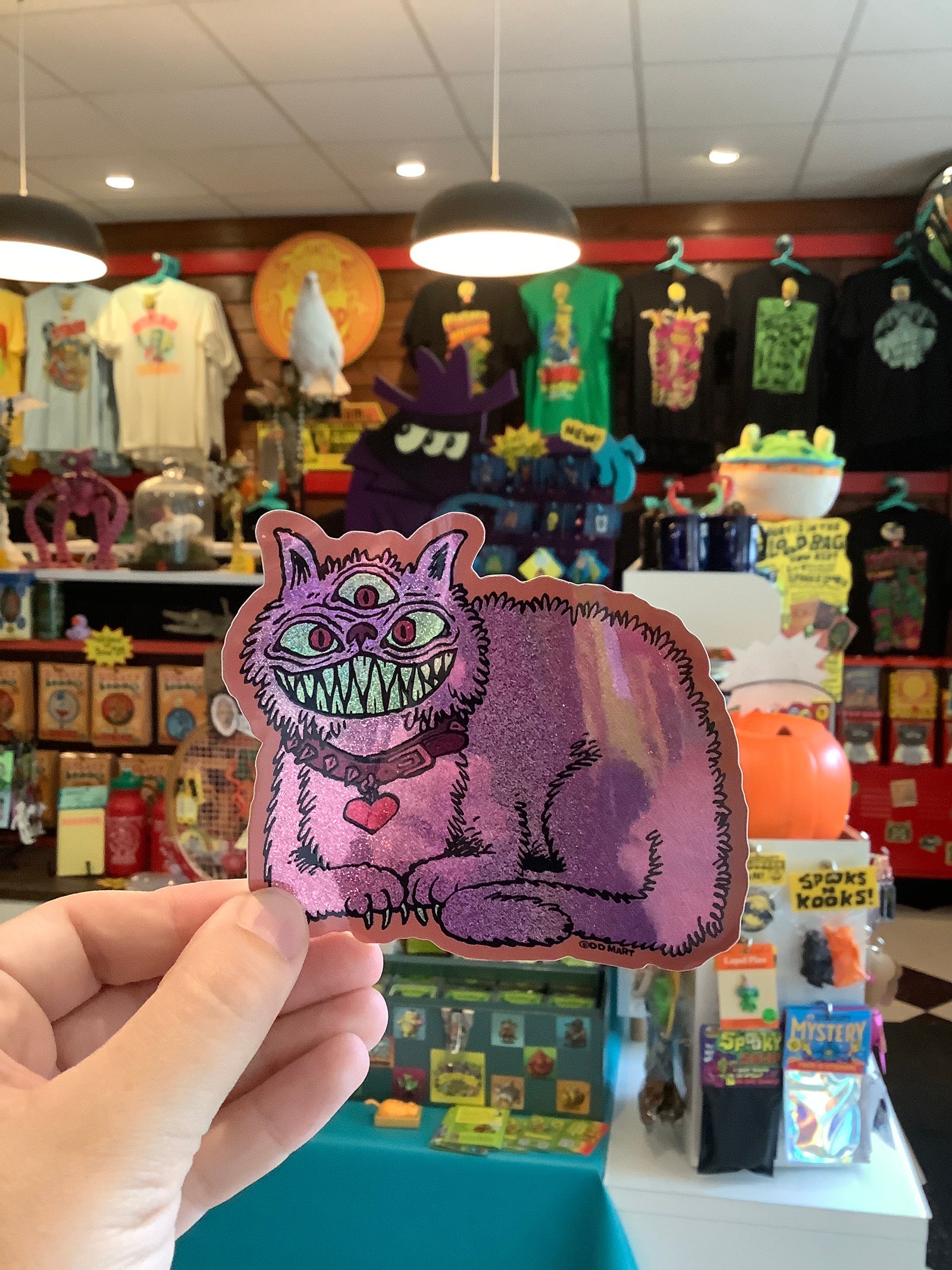 ODD MART Sparklepuss: The Cat from Hell Sticker!