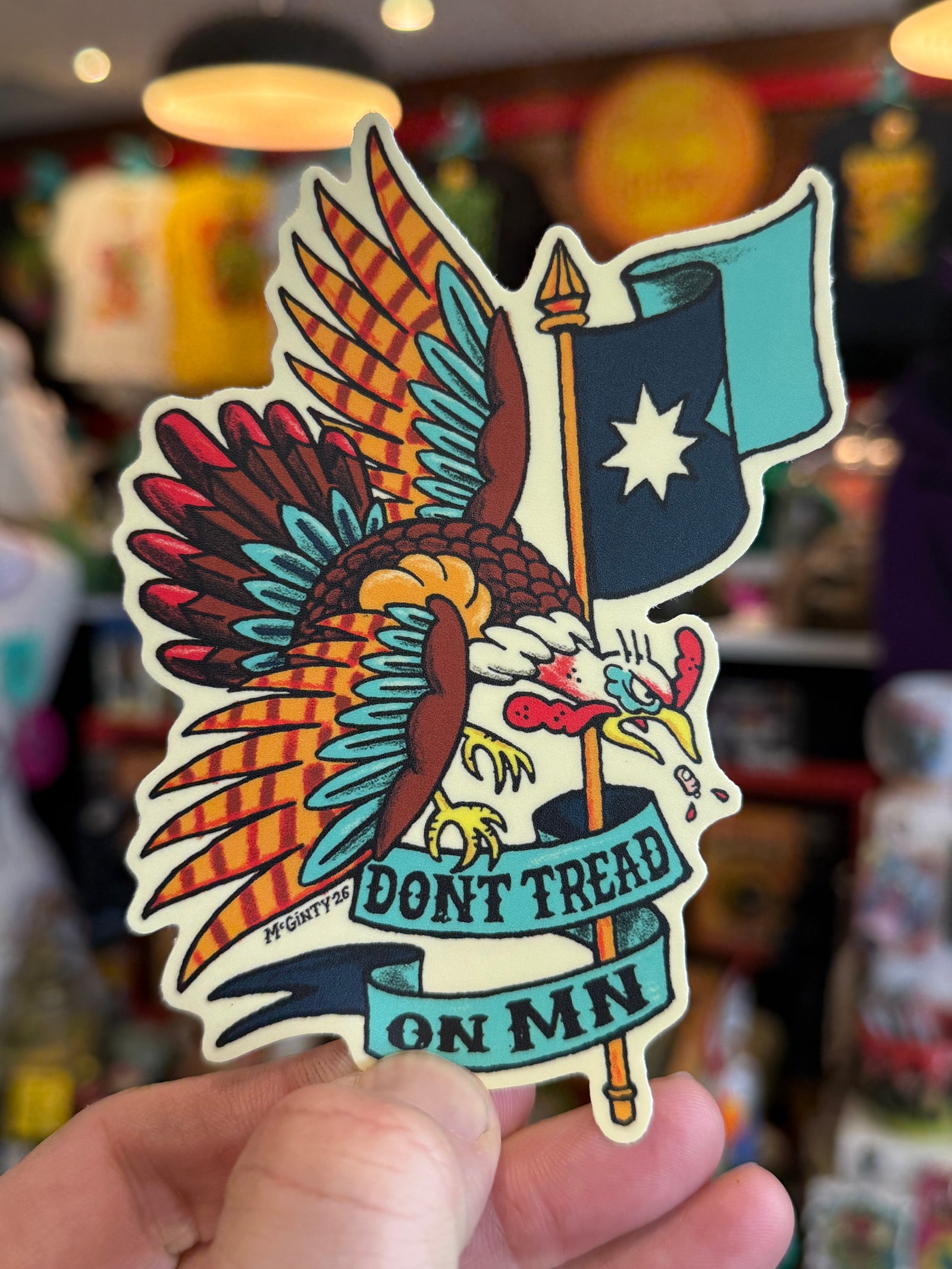 ODD MART Don’t Tread on MN Turkey Sticker!