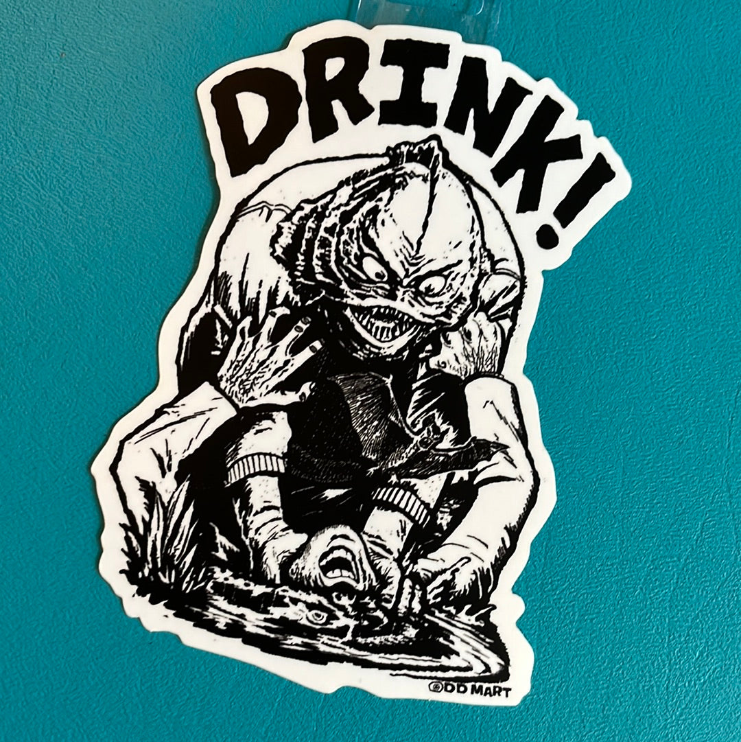 Odd Mart DRINK! water bottle sticker