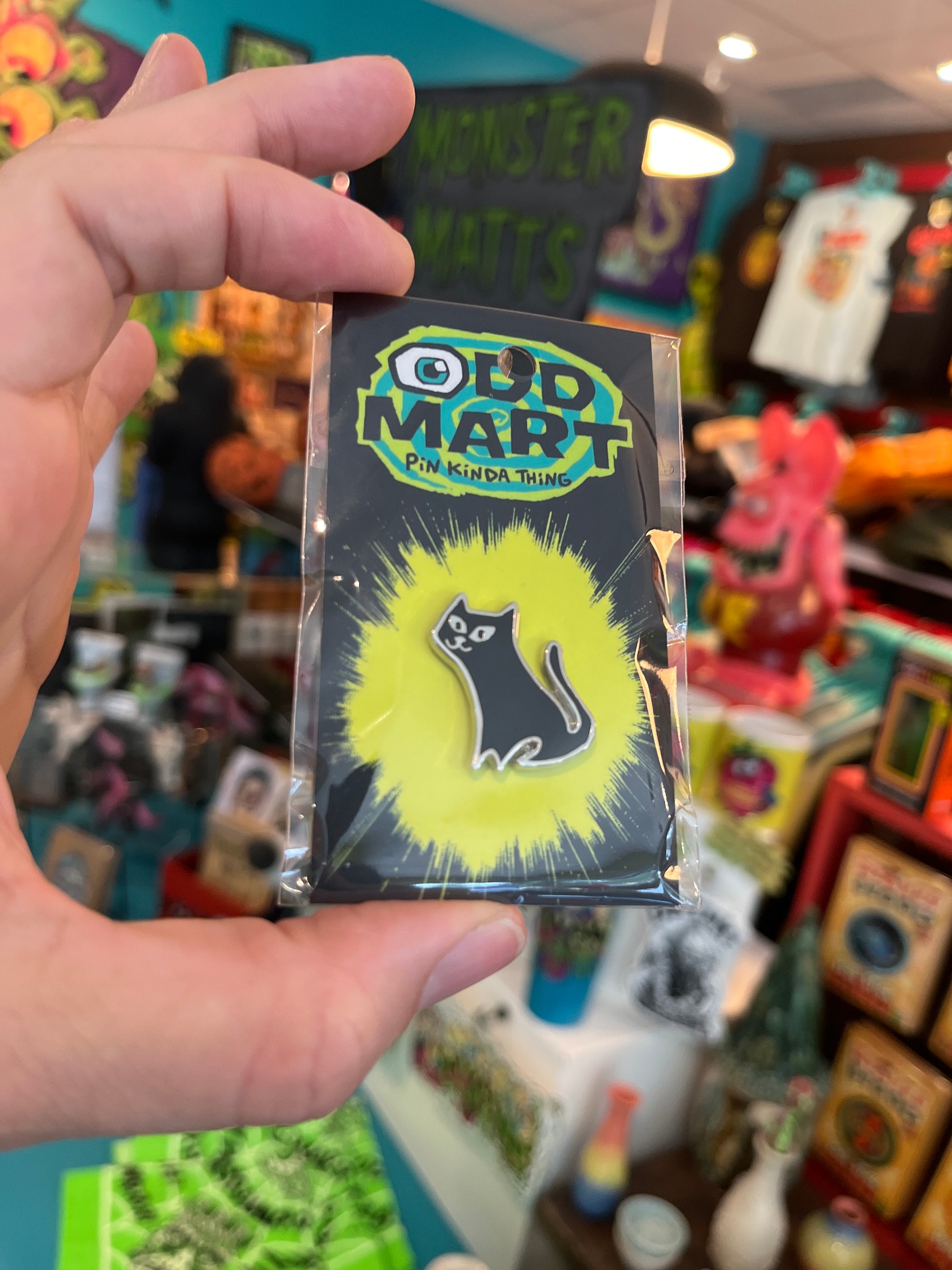 ODD MART Lil' Black Cat Pin