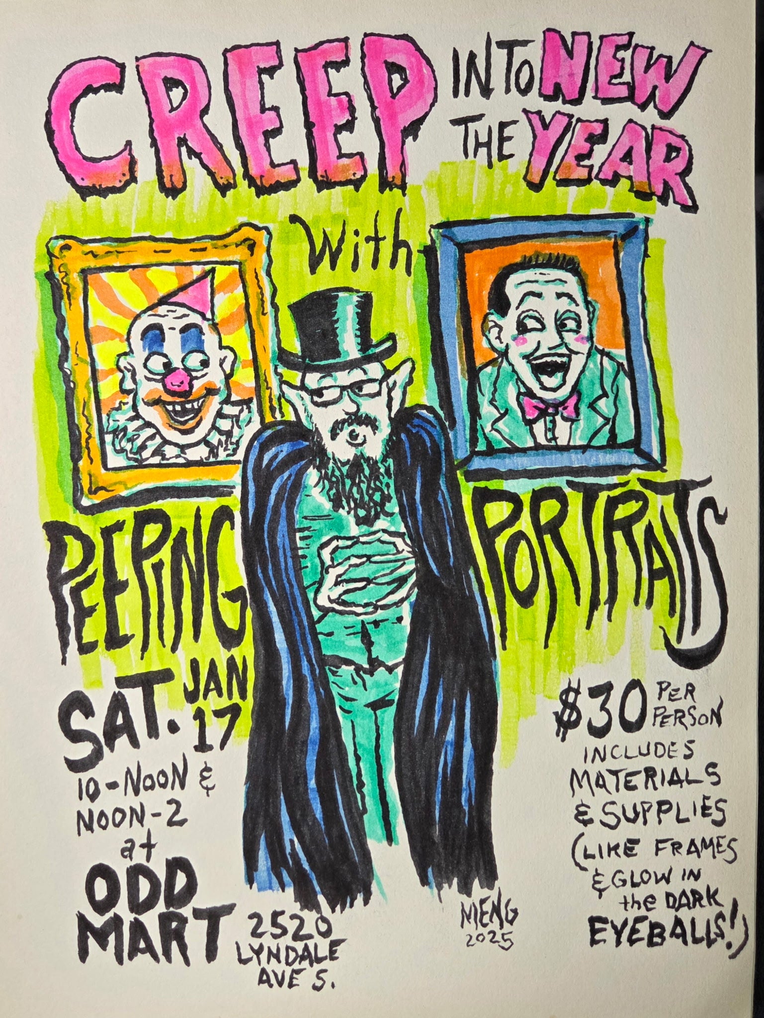 Monster Matt's Peeping portraits! - January 17th 2026