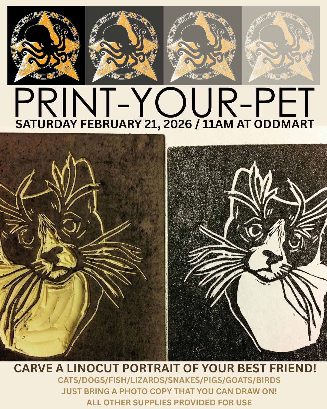 Print your pet class with The Crafty Hag! - Feb 21st