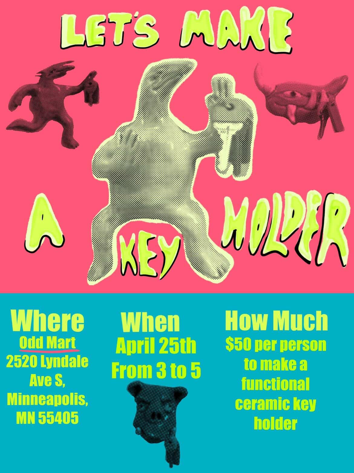 Make a ceramic Key holder! April 25th