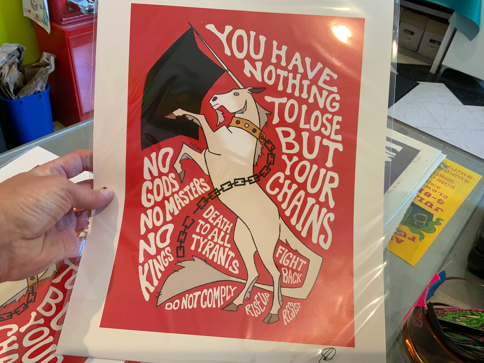 BNP unicorn print
