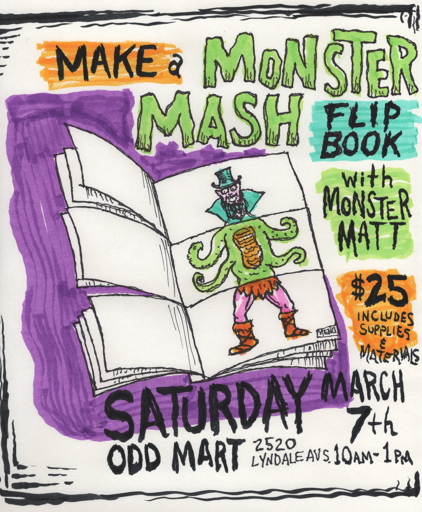 Monster Matt's Monster Mash Flip Book Class! - March 7th, 2026