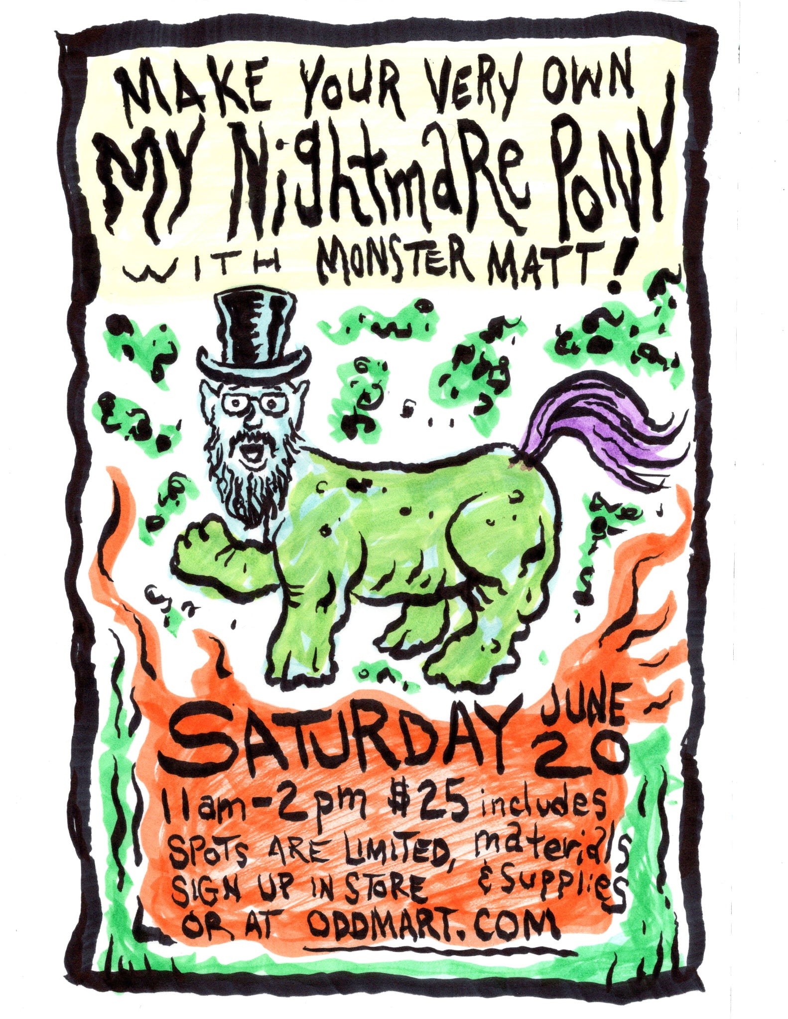 Monster Matt's Creepy Craft Class Saturday - June 20th