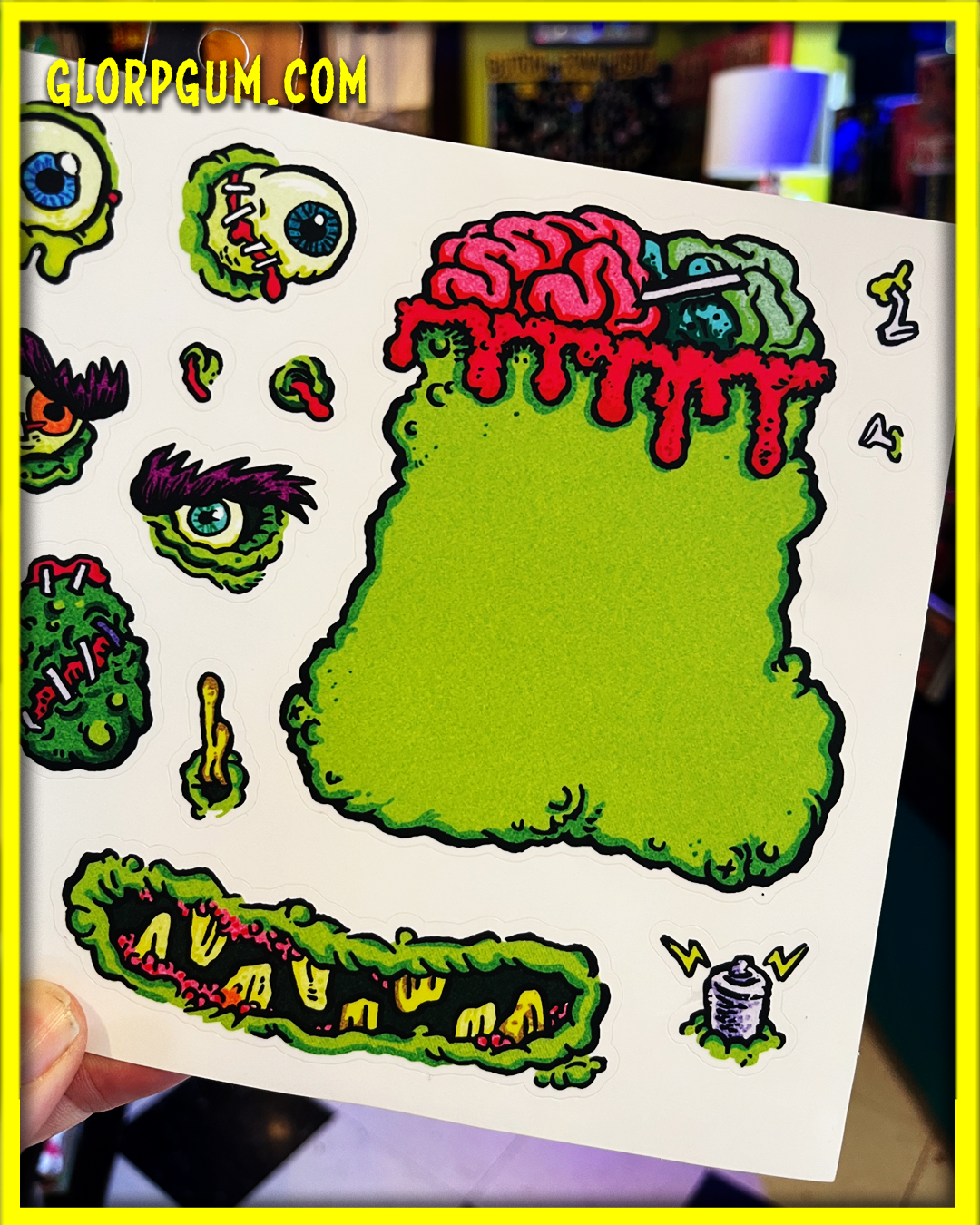 Build a GLORP sticker sheet!