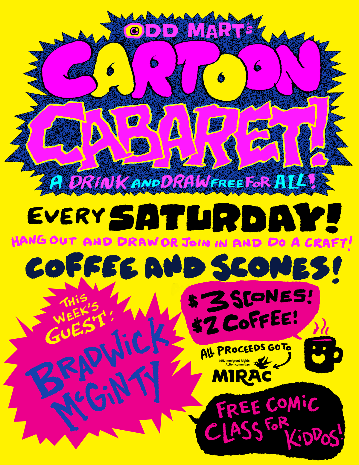 Comic Class for Kidz! Saturday  Feb 22nd