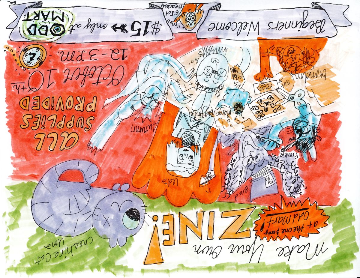Make Your Own Zine class with E. Joy October 10th 2026
