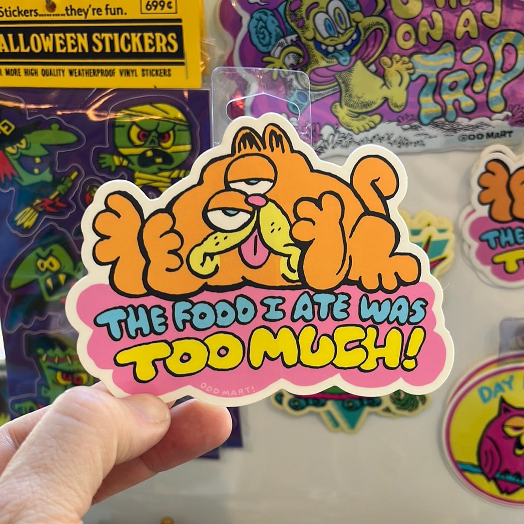 Odd Mart Gluh The Food I ate was too much! Sticker