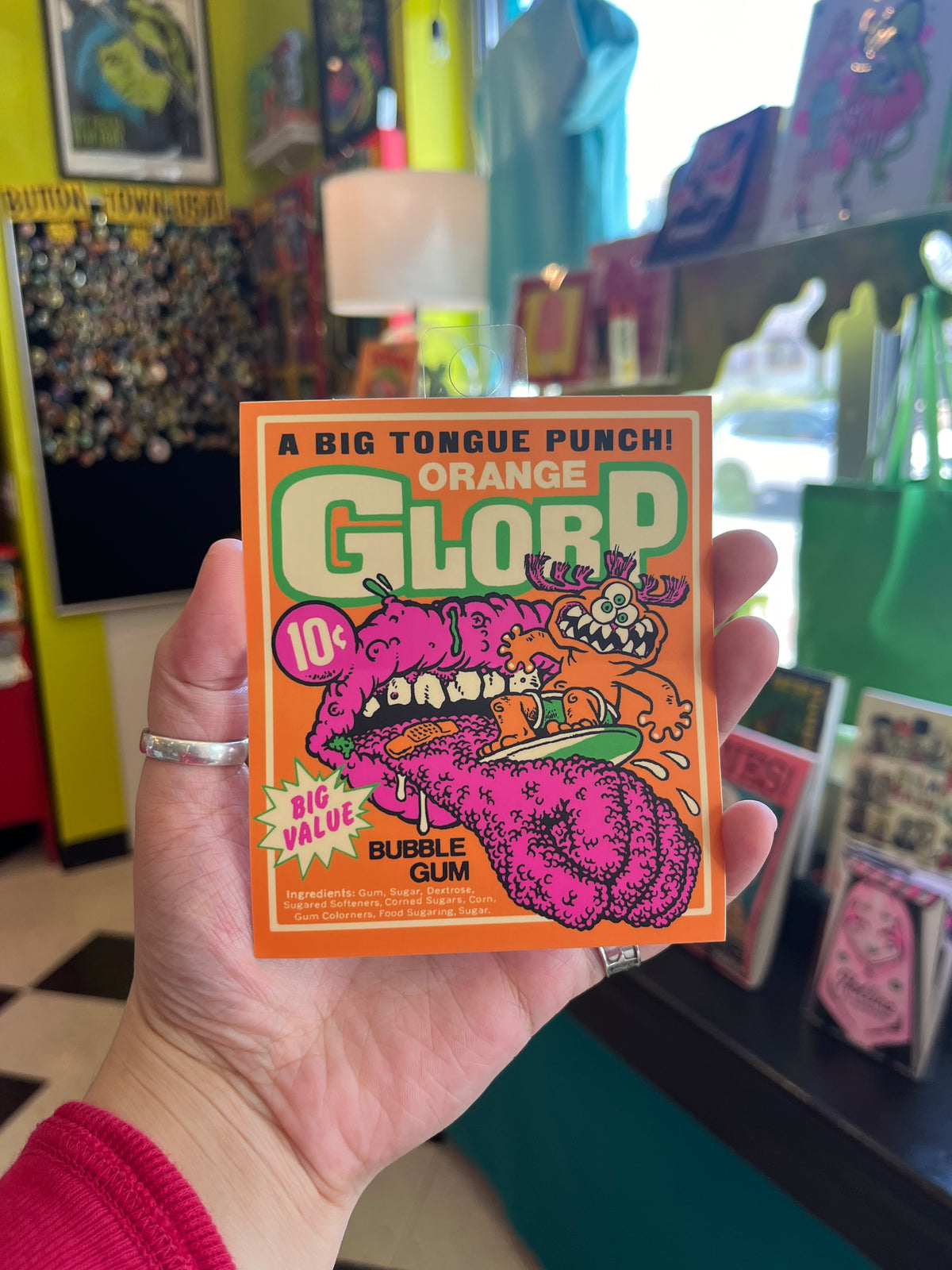 GLORP A Big Tongue Punch Sticker!