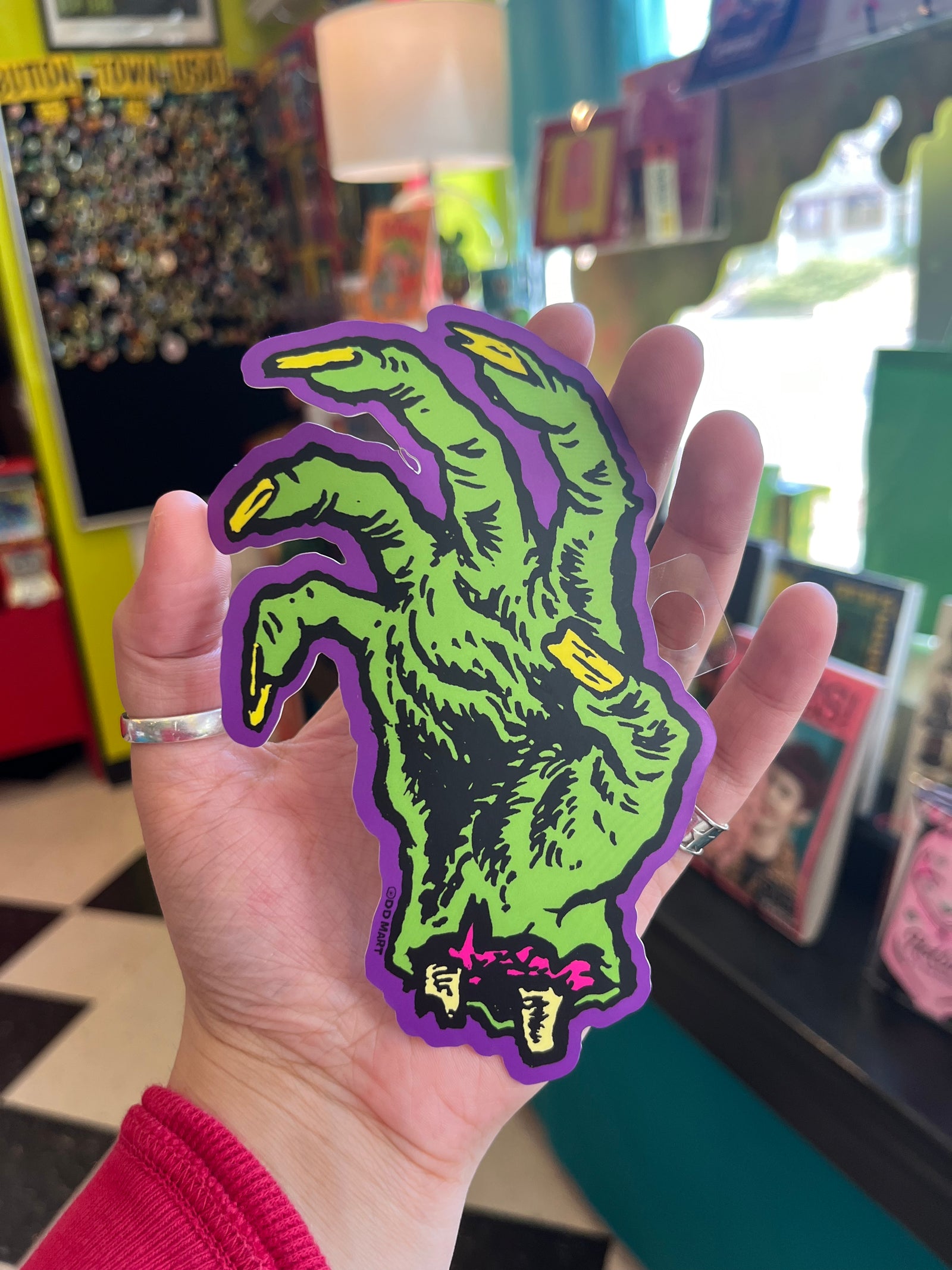 ODD MART The Clutching Claw Sticker!