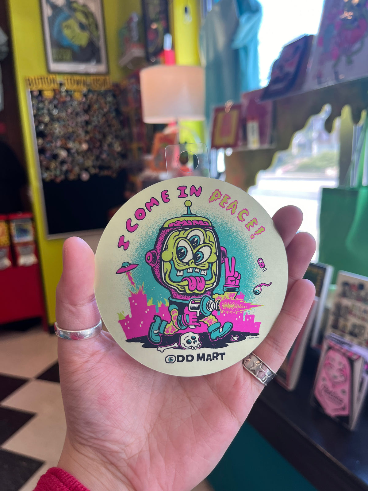 ODD MART I Come in Peace Sticker!