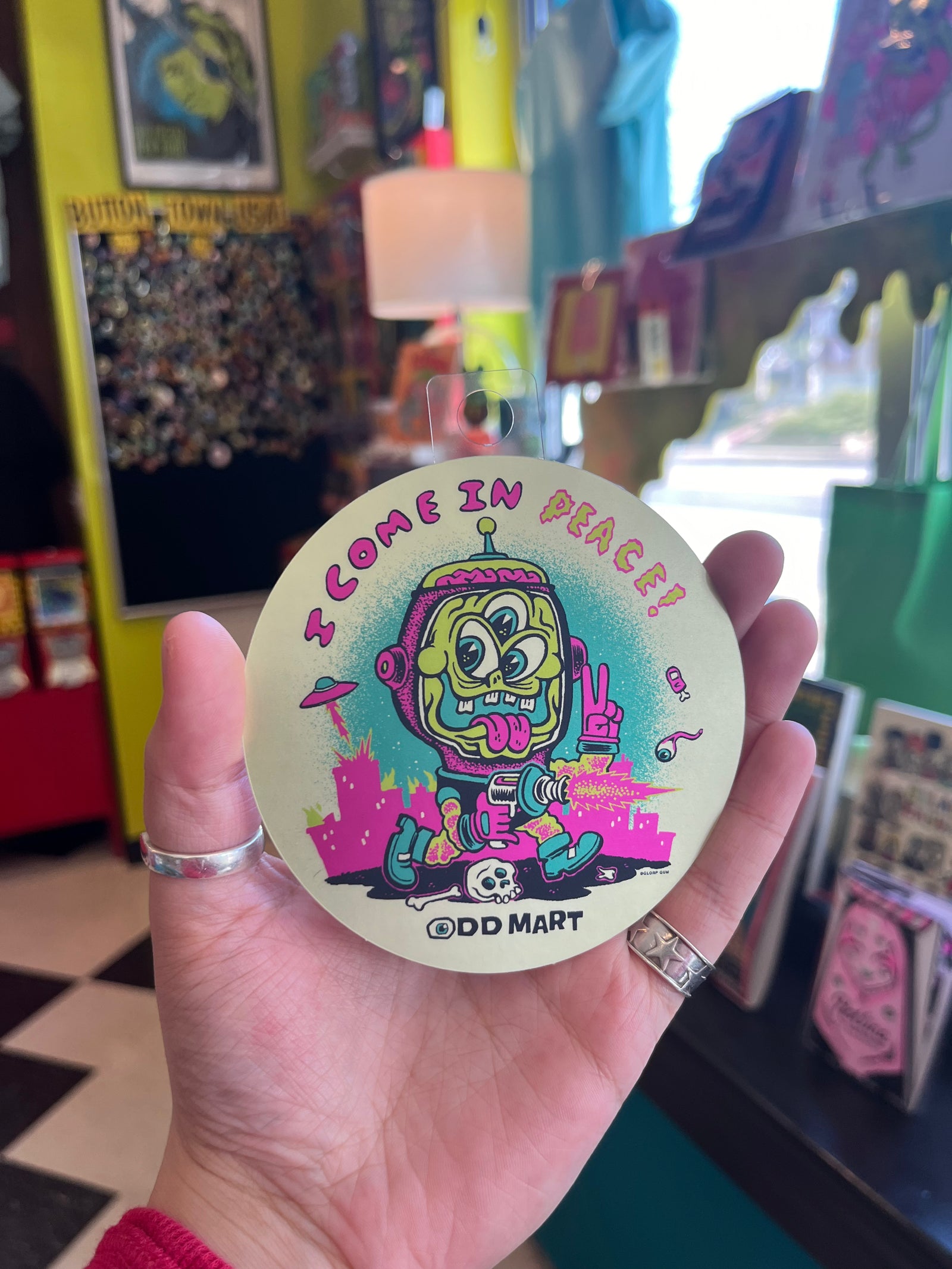 ODD MART I Come in Peace Sticker!