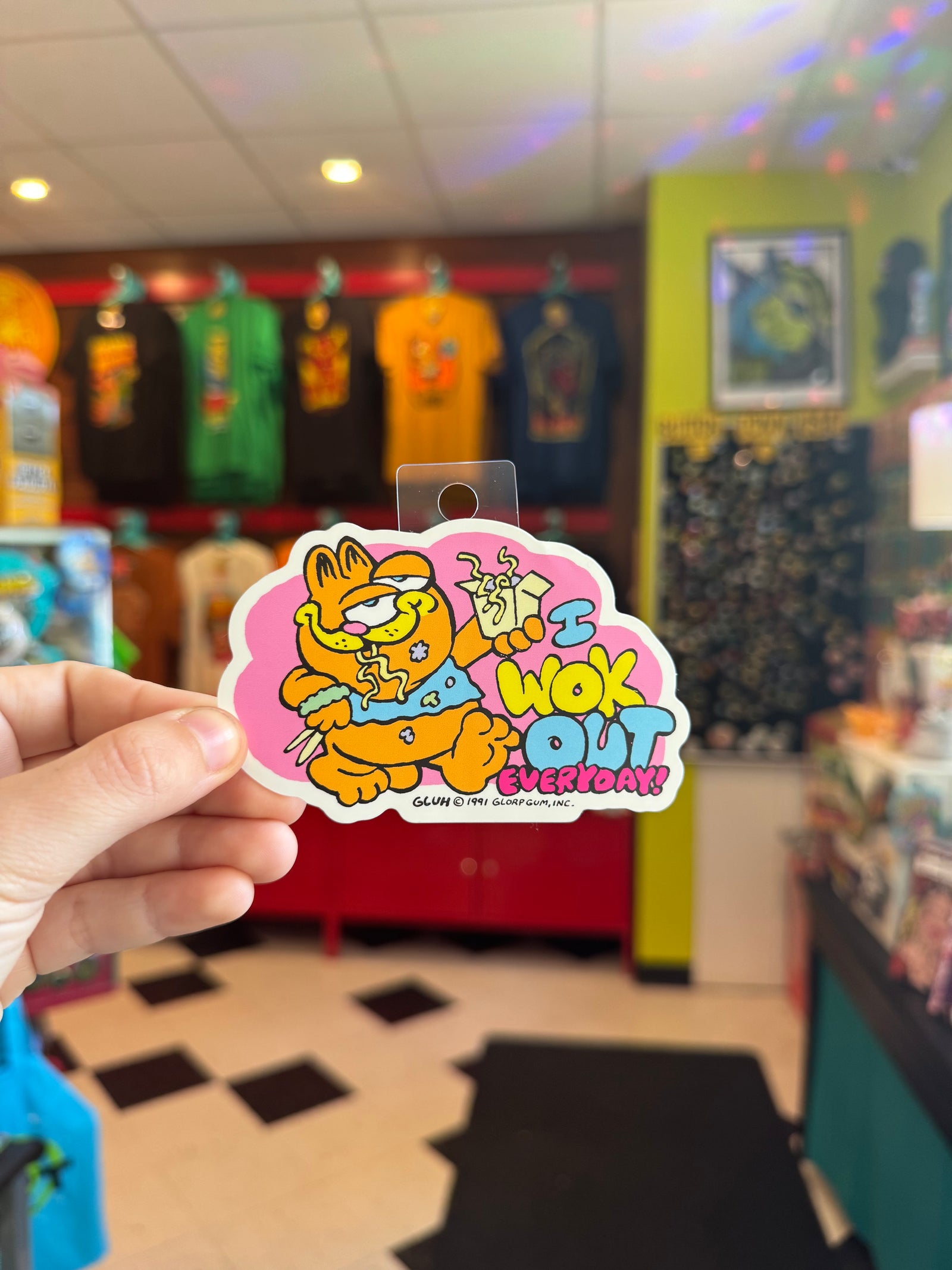 Odd Mart Gluh I Wok Out Everyday Sticker