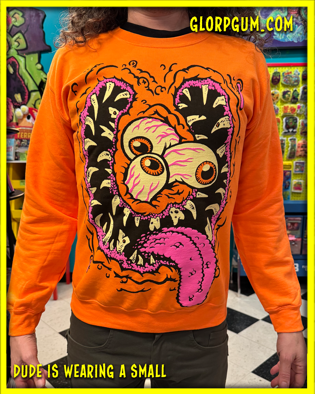 GLORP HEP CHEW (With FREE Big Ol' Monster Face Sweatshirt)