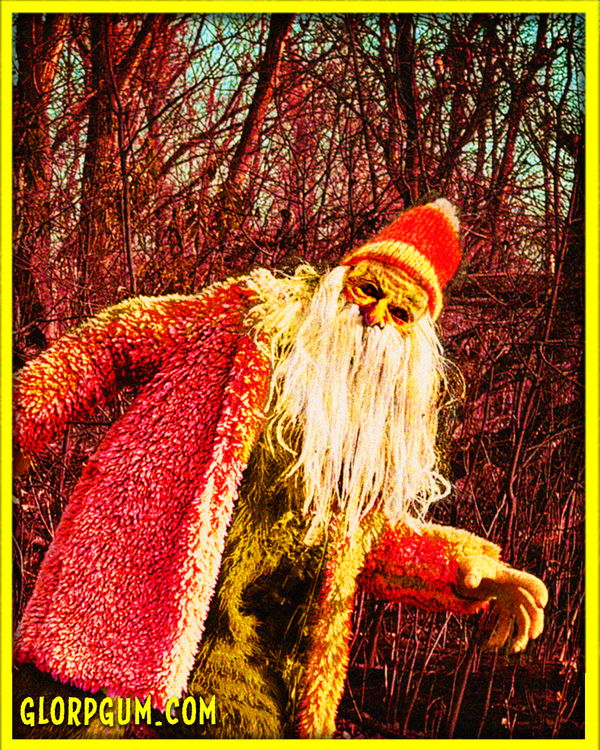 Antique Santa-Squatch Holiday cards! - Glorp Gum