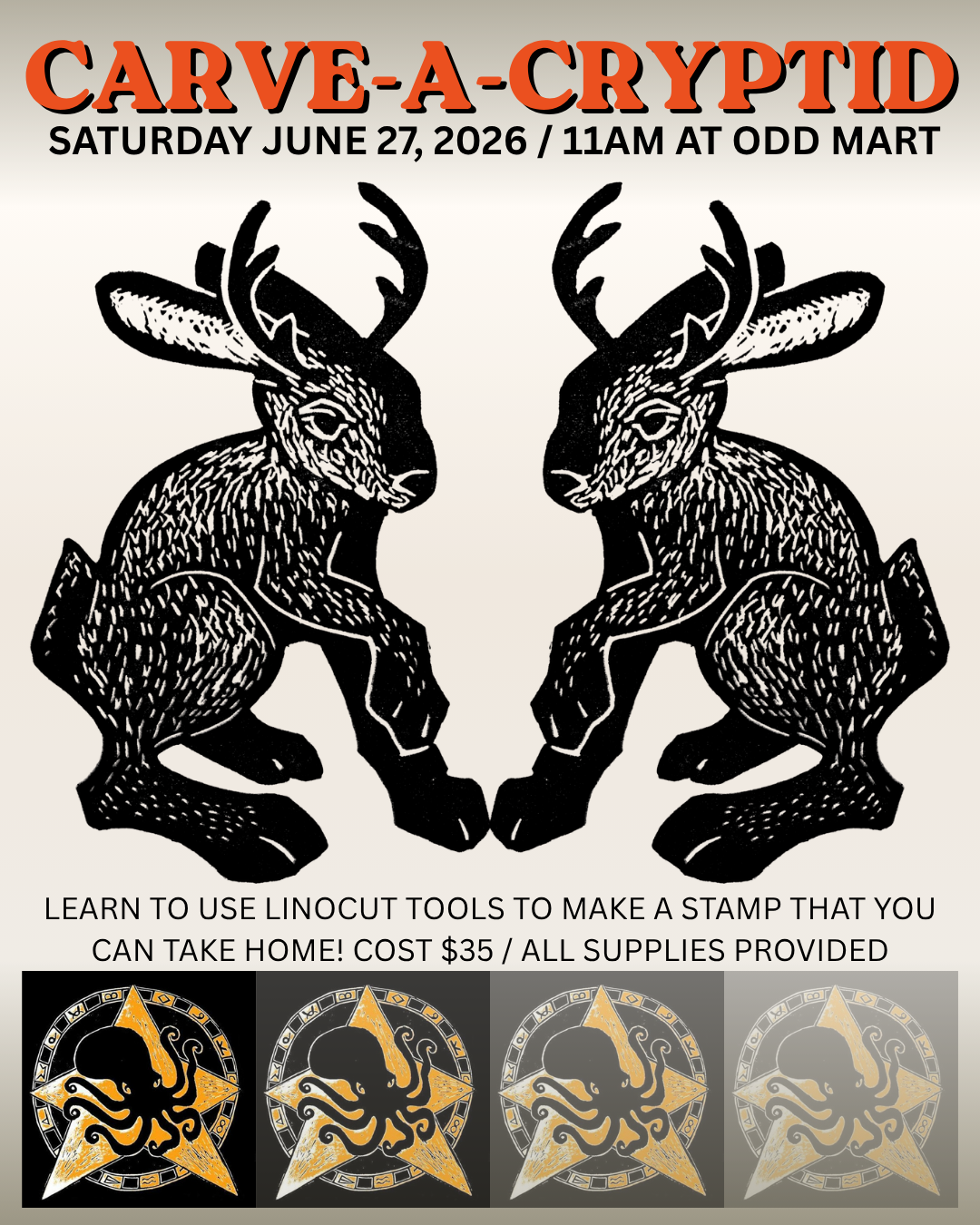 Carve a Cryptid Class With The Crafty Hag! - June 27