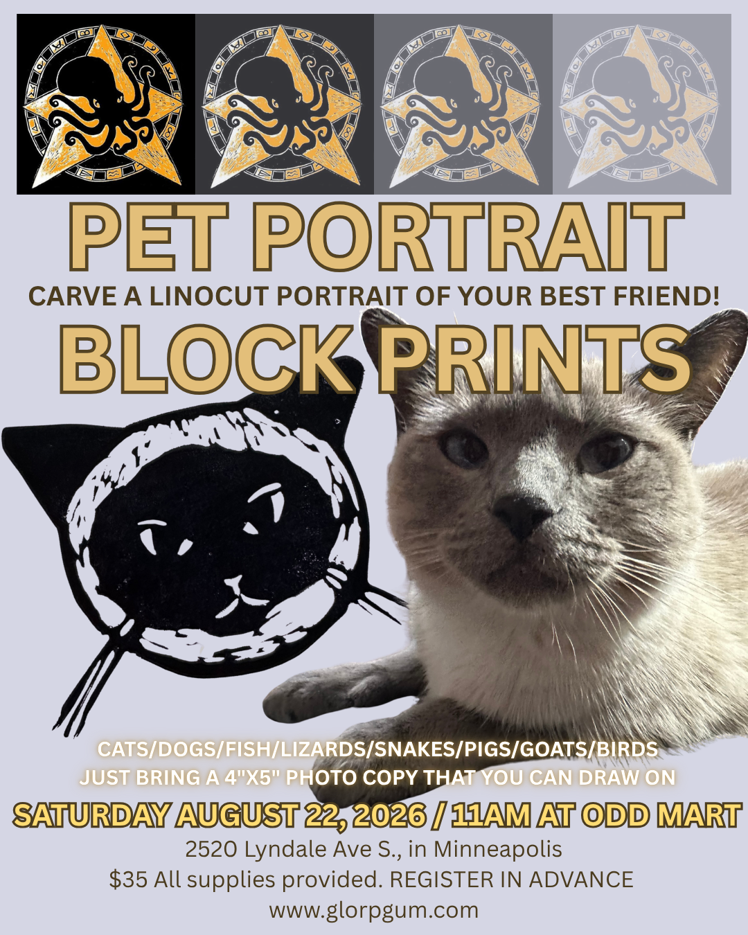 Print your pet class with The Crafty Hag! - August 22nd
