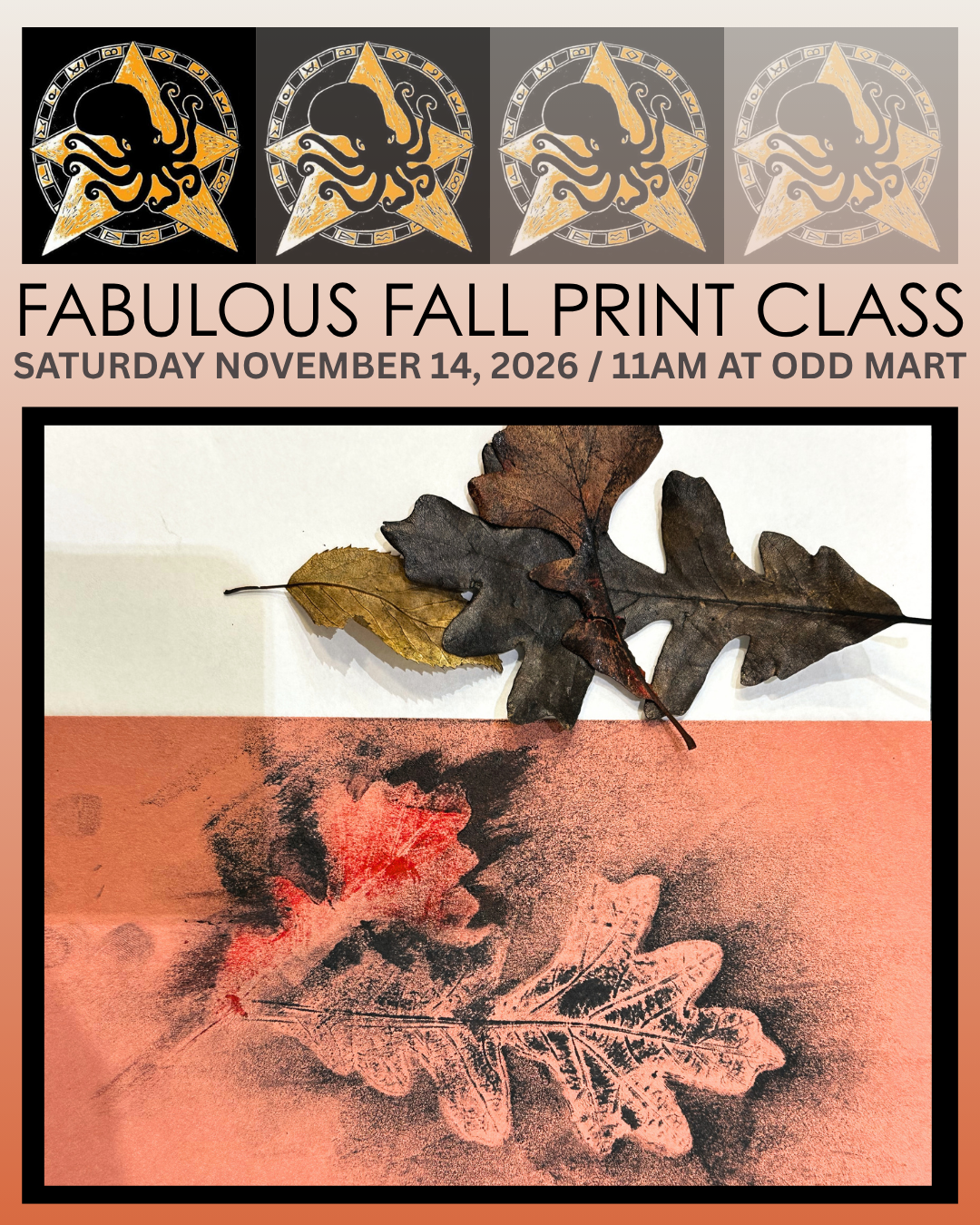 Fabulous Fall Print Class with the Crafty Hag - November 14th 2026