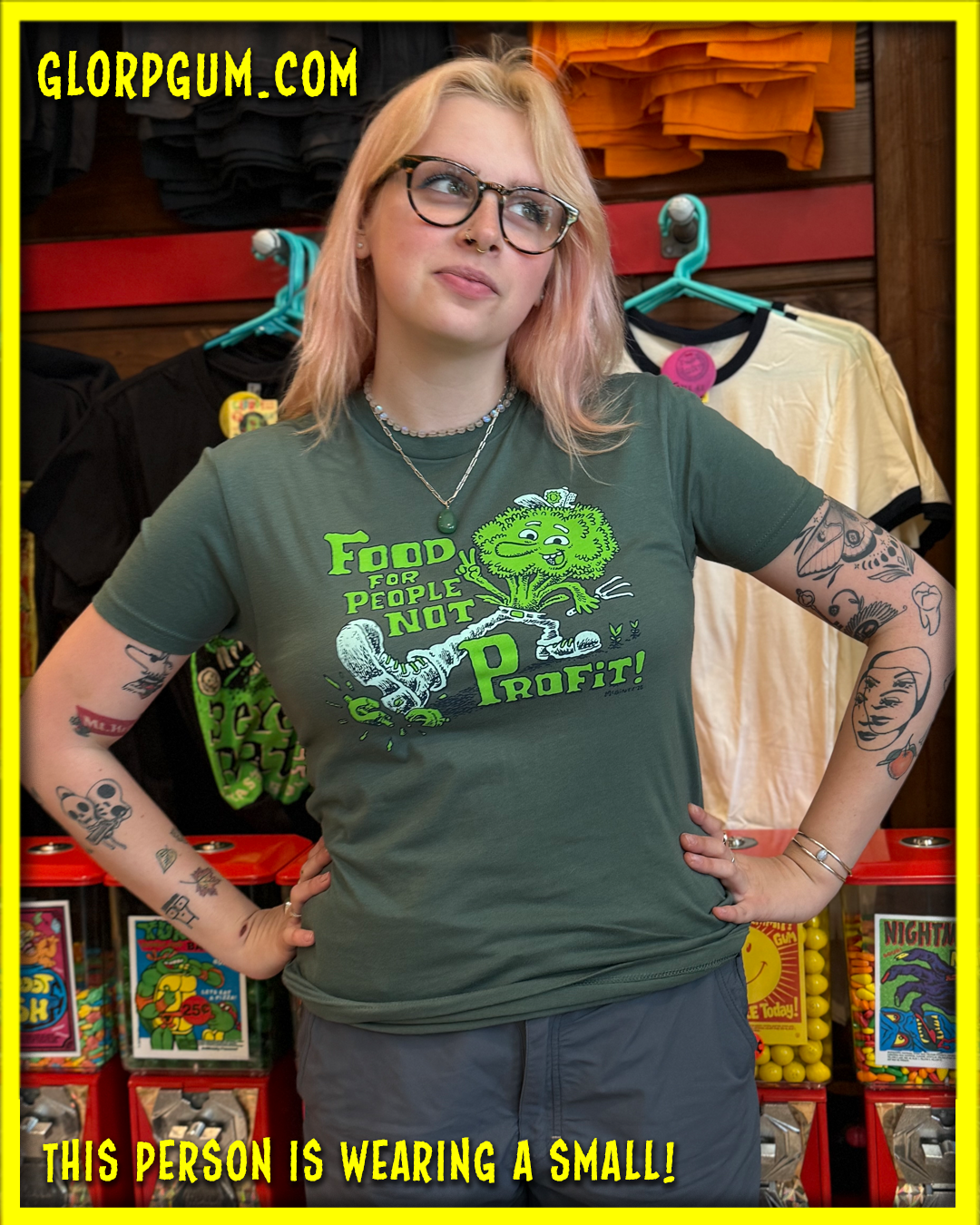 GLORP Hep Chew! (with FREE Food for People not Profit T-Shirt!)