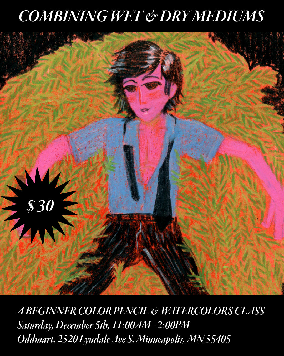 Combining Wet &amp; Dry Mediums Class - December 5th