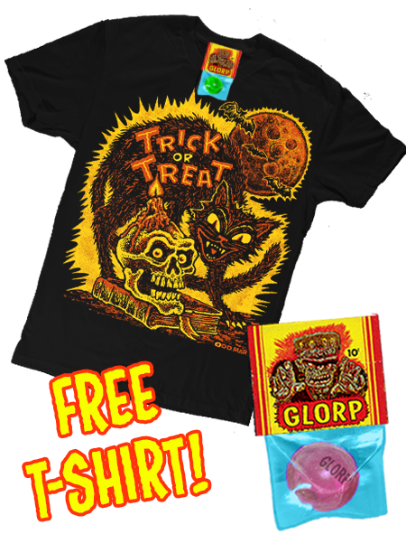 Fright Bite Black! (with Trick or Treat skullcat T-Shirt!)