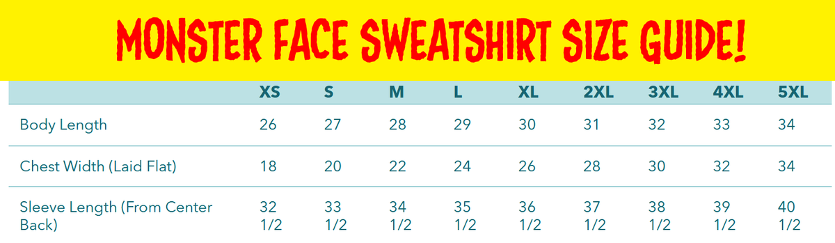 GLORP HEP CHEW (With FREE Big Ol' Monster Face Sweatshirt)