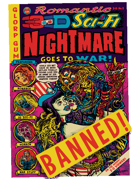 BANNED COVER! Romantic 3-D Sci-FI Nightmare Goes To War #2