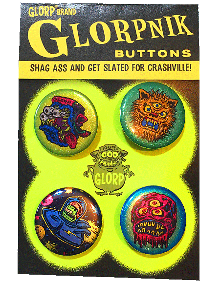 GLORP Far Out Freaks Buttons Set