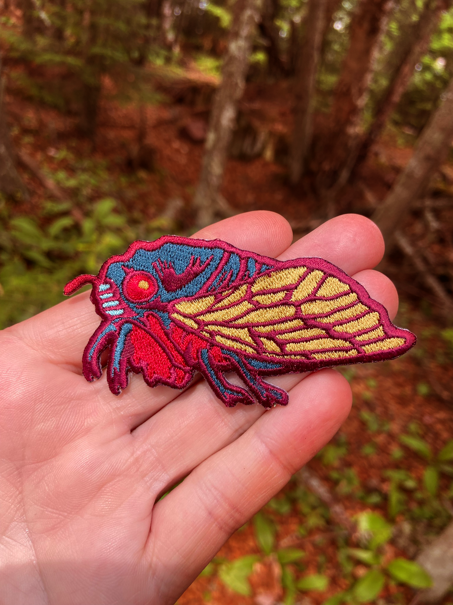 Stoked Wood Peel-N-Stick Die Cut Cicada Patch