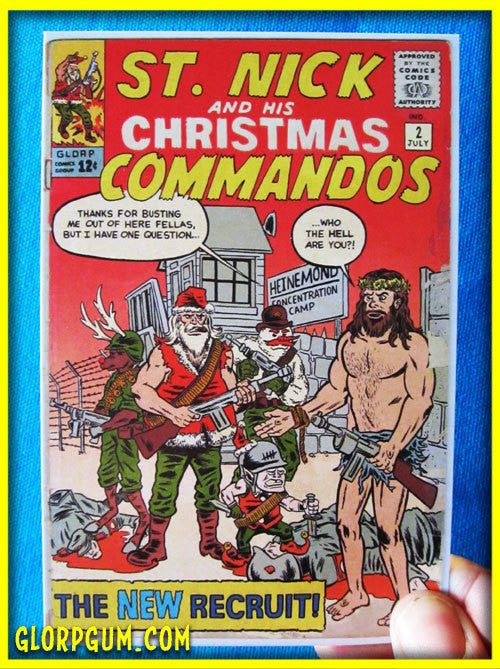 St. Nick and His Christmas Commandos Holiday Cards - Glorp Gum