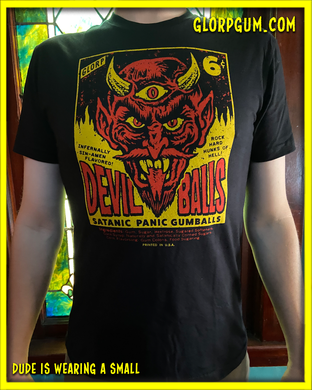 GLORP Fright Bite! (with FREE Devil Balls T-Shirt) - Glorp Gum GLORP Fright Bite! (with FREE Devil Balls T-Shirt) - Glorp Gum