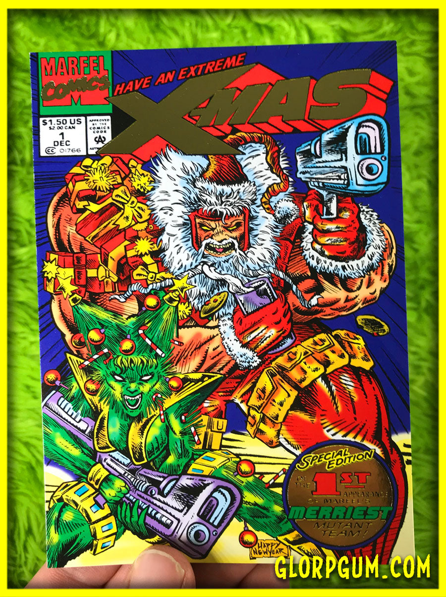 Extreme X-MAS #1 Special Gold Foil Collectors Edition Holiday Cards!