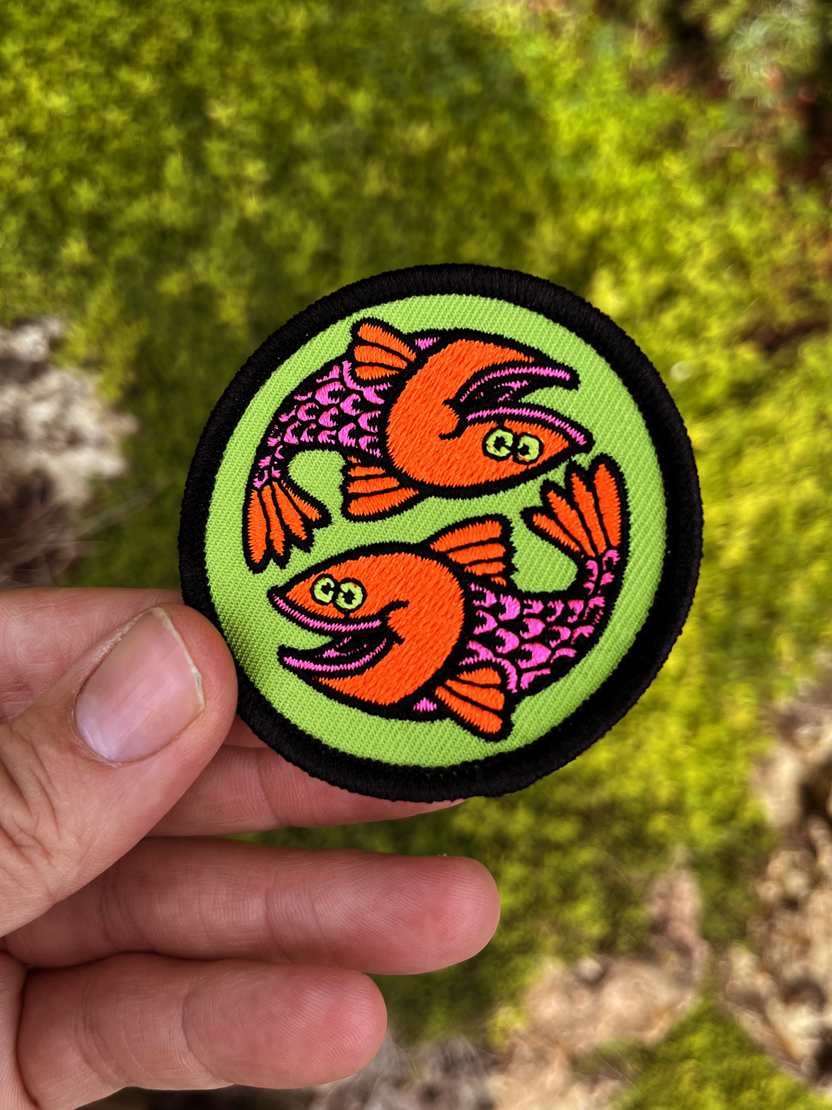 Stoked Wood Peel-N-Stick Fish Friends Patch