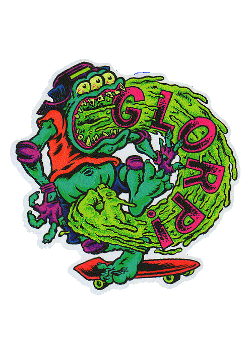 1980&#39;s GLORP Gut Punch Sticker!