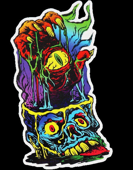 The eye of the demon hand sticker!