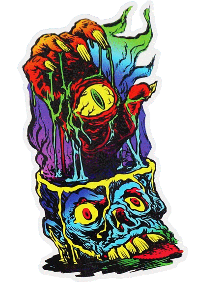 The eye of the demon hand sticker!