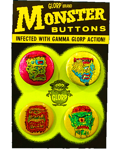 GLORP One-Eyed Monsters Button Set!
