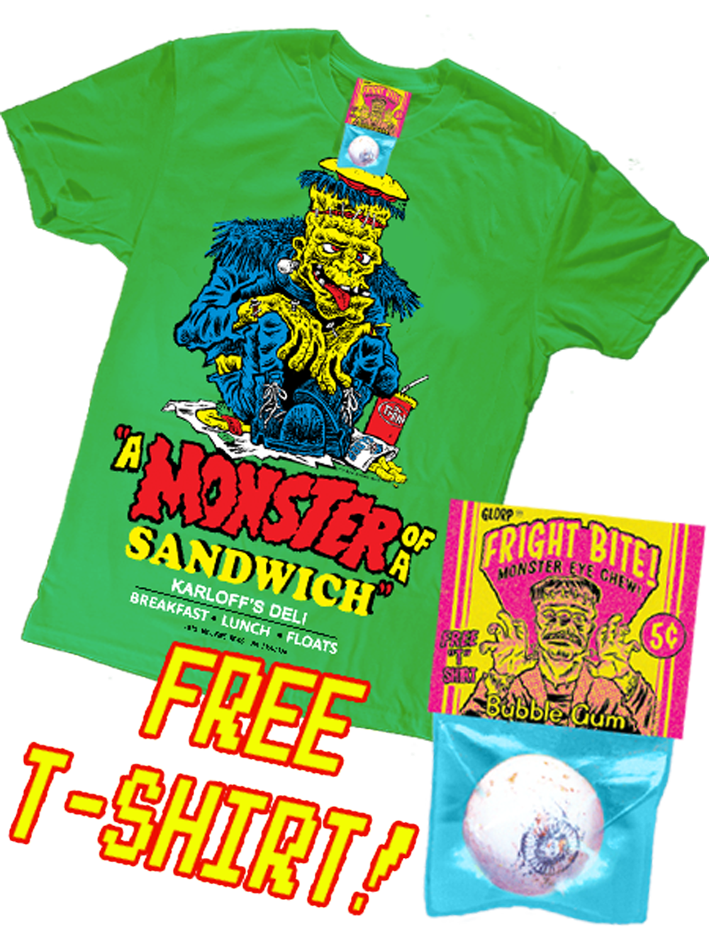GLORP Fright Bite! (with FREE MONSTER SANDWICH T-Shirt)