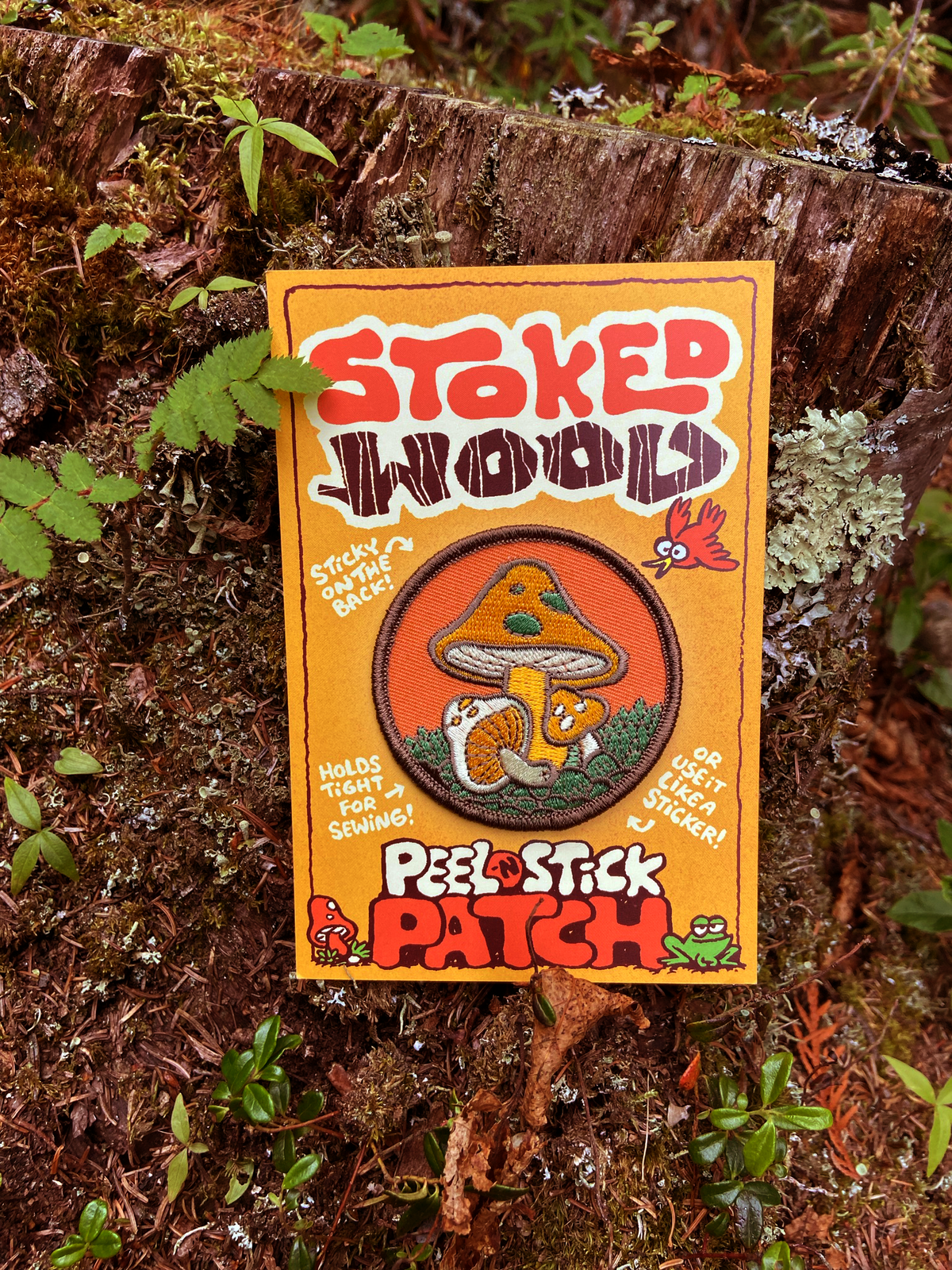 Stoked Wood Peel-N-Stick Mushroom Patch