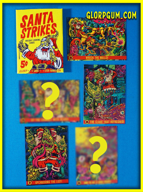 Santa Strikes! Holiday Trading Card Sets - Glorp Gum