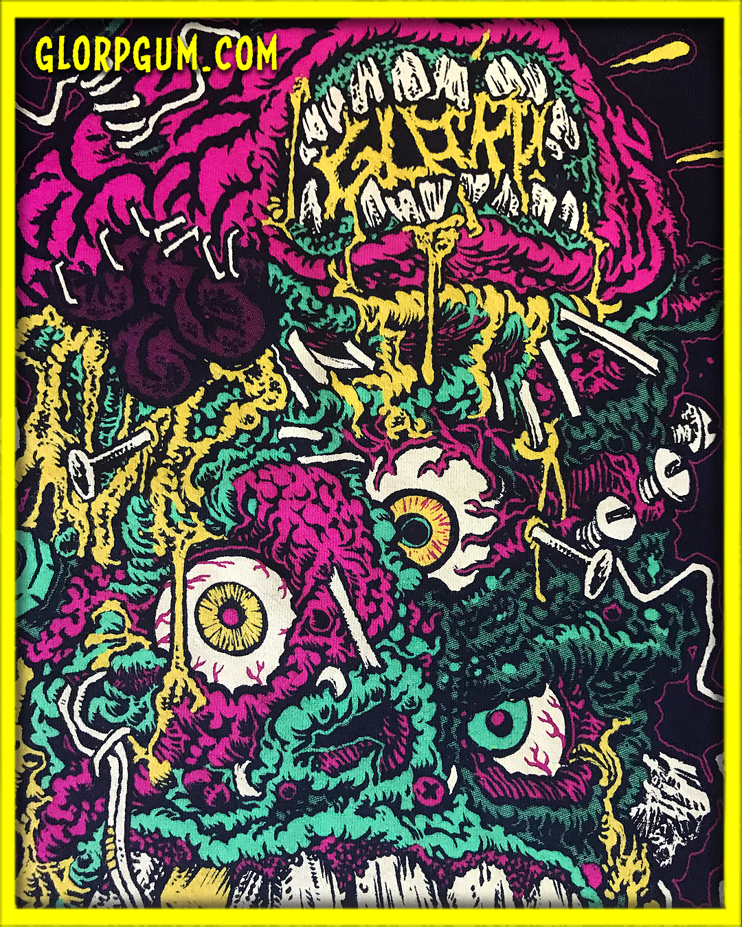 GLORP Fright Bite! (with FREE The Screaming Brain Of  GLORPenstein T-Shirt)