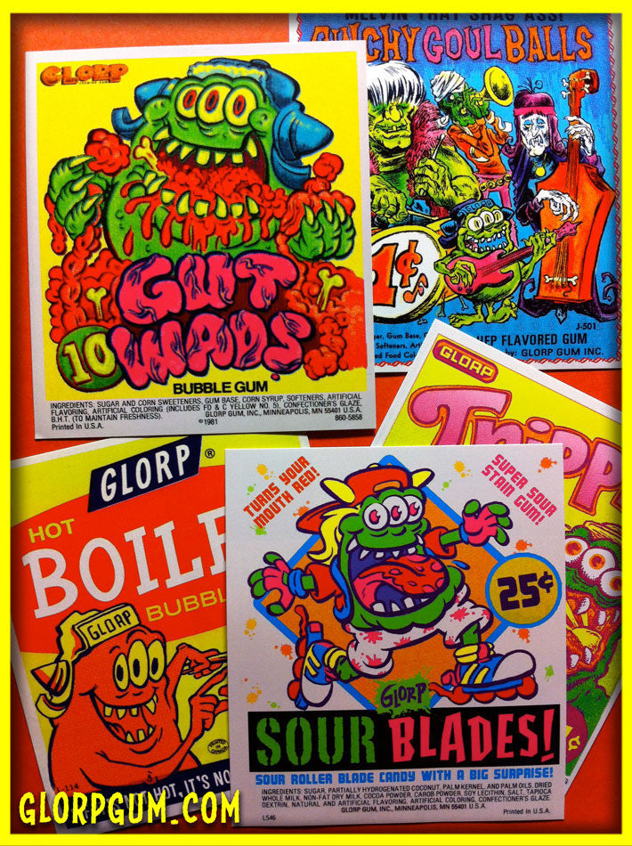 GLORP Gum Machine Sticker Pack!